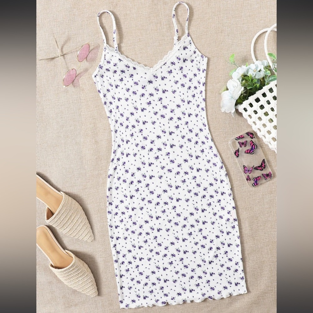 SHEIN Ditsy Floral Cami Dress